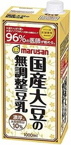 マルサン 国産大豆の無調整豆乳 1000ml ×6本