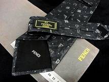 E2622Ｎ●美品●フェンディ【総ロゴ】【FENDI】ネクタイ★●_画像2