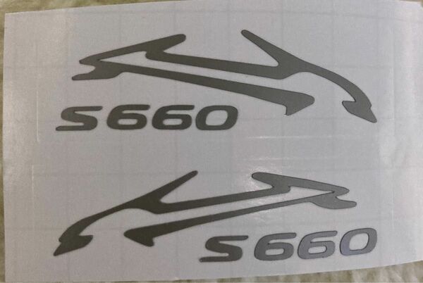限定極小サイズ）S660カッティングステッカーモドューロx 艶なしシルバー　　サイズ約7.0cm × 2.0cm