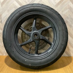 【O01-73】ホンダ フォルツァZ FORZA MF10 フロントホイール タイヤ付 振れなし!! 動作確認済み 純正部品 動画有!!