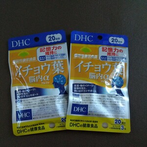 DHC イチョウ葉 脳内α 20日分 記憶力の維持 健康食品 2袋　40日分