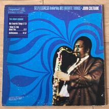 US盤/John Coltrane /SELFLESSNESS featuring MY FAVORITE THINGS /IMPULSE AS-9161_画像2