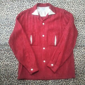 ★ロカビリーシャツ ヴィンテージ ウール カスリ ネップ ケンピウール 50s VINTAGE SHAPELY