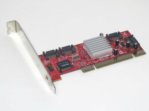 [SATA/4Port PCI接続] SiliconImage 3114カード Sil3114チップ搭載 ロープロ対応 [Windows7,8,10 32/64bit動作]