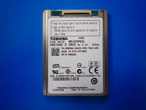 ☆彡 東芝 TOSHIBA MK4009GAL 1.8インチ ZIF 40GB　☆HDD-Z06