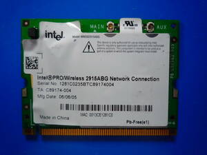 ☆彡Intel PRO Wireless 2915ABG Network Connectio 無線LANカード 　☆PCI-W03