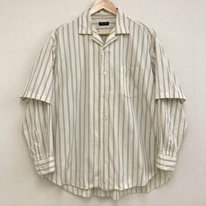 80s コムデギャルソンオムプリュス ドッキング レイヤード ストライプ 長袖 シャツ HOMME PLUS 半袖 VINTAGE archive 3090126