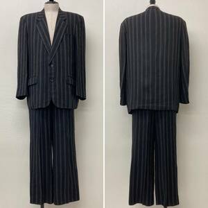 80s コムデギャルソンオム セットアップ ストライプ テーラードジャケット スラックス HOMME スーツ 田中オム VINTAGE archive 3090384