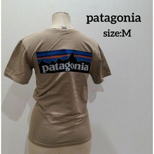 patagonia ロゴＴシャツ レディース ベージュ M アウトドア 半袖