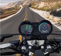 【送料無料】バイク用デジタルLEDディスプレイ2022 防水多機能スピードメーターキット タコメーター オートバイ_画像10