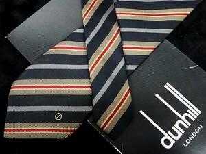 ◆E8070N◆在庫処分SALE◆【ｄunhill】ダンヒル【ｄロゴ入・ストライプ】ネクタイ