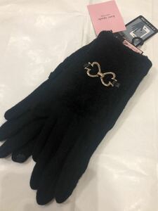 新品　ケイトスペード　手袋　スマホ対応　ブラック　スペードの金具が素敵
