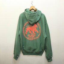 USED STUSSY ステューシー パーカー グリーン サイズXL メンズ 長袖 コットン ポリエステル 綿 防寒 冬 秋 男性 アウター 上着 トップス_画像5