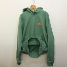 USED STUSSY ステューシー パーカー グリーン サイズXL メンズ 長袖 コットン ポリエステル 綿 防寒 冬 秋 男性 アウター 上着 トップス_画像4