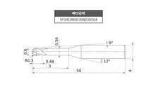 4-三菱マテリアル VF2XLB 2枚刃インパクトミラクルロングネックボールエンドミル VF2XLBR0030N030S04 5本セット_画像4