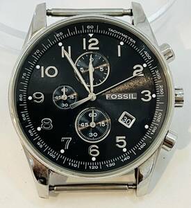 動作未確認　 FOSSIL フォッシル 腕時計 FS-4310 クロノグラフ タキメーター メンズ 5気圧防水 　本体のみ