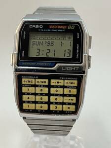 動作　CASIO カシオ データバンク DATA BANK 80 純正ベルト DBC-810 男性用 メンズ 腕時計