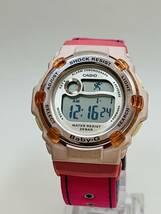 動作　CASIO カシオ BABY-G ベビージー BG-3003V 腕時計 クオーツ デジタル カレンダー 多機能 ナイロンベルト ピンク_画像2