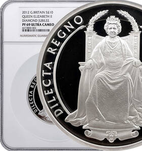 世界で8枚のみ！ Top Pop 2012 イギリス ダイヤモンドジュビリー PF69UC 10ポンド 銀貨 シルバー NGC モダン コイン ロイヤルミント