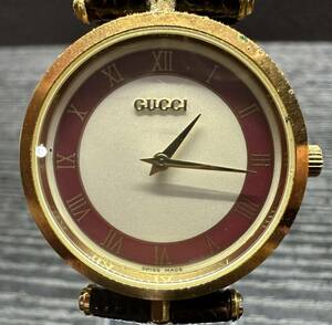 腕時計 GUCCI SWISS 579.005 07.90 H2.10 SIX 6 JEWELS M・ION グッチ クォーツ 24.48g メンズ 10D113WA