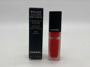 □6765 　未使用　CHANEL　ROUGE　ALLURE　INK　FUSION　シャネル 　818　TRUE　RED　口紅　リップ　ルージュ　グロス　