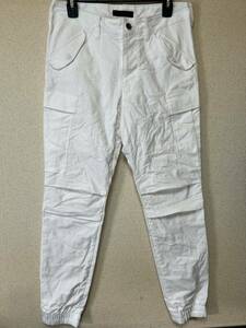 ★ junhashimoto BACK SATIN CARGO PANTS ジュンハシモト リブ カーゴパンツ 107181011 サイズ2 白 ★