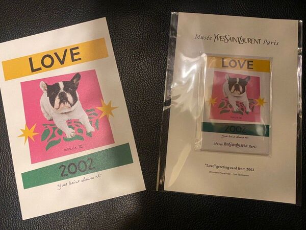 love ysl イヴ・サンローラン展 マグネット ポストカード セット ドッグ 限定 展示会 美術館