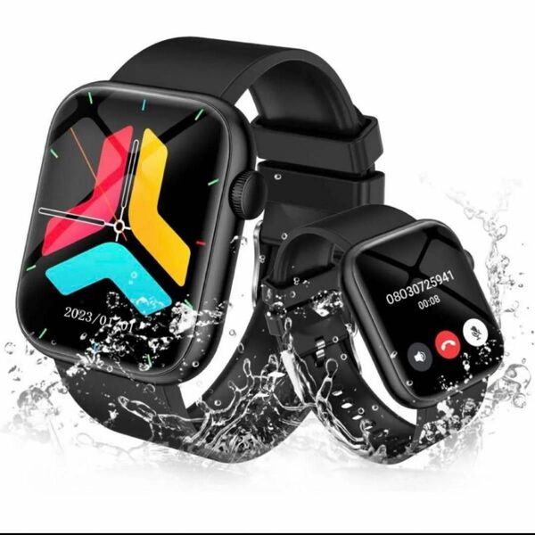 スマートウォッチ2023新登場Bluetooth5.2通話機能付き腕時計デジタル