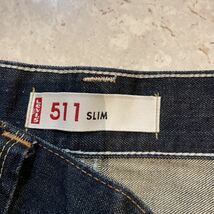 w30良好 Levi's リーバイス EU511-0063 SLIM ストレッチデニムパンツ フラップポケット ジップポケット_画像6