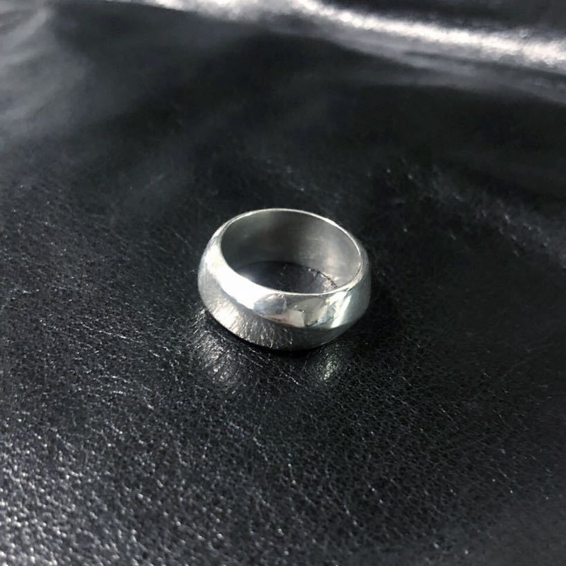 Vintage Silver Heavy Chain Ring  号 Sterling ラウンドチェーン