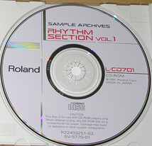 ★ROLAND SAMPLE ARCHIVES RHYTHM SECTION L-CD701 S-700 SOUND LIBRARY (CD-ROM)★_画像3