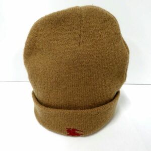 Burberrys/バーバリー ニット帽 LAMBS WOOL 100％ ラムウール ブラウン キッズ向け