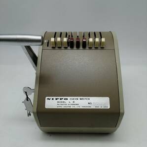 t2271 ＮＩＰＰＯ CHECK WRITER MODEL ＬD チェックライター 小切手 手形 昭和道具 手動 オフィス 事務用品 コレクション 雑貨 中古 現状品の画像4