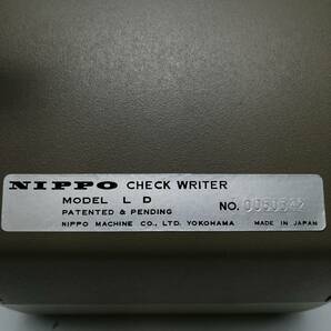 t2271 ＮＩＰＰＯ CHECK WRITER MODEL ＬD チェックライター 小切手 手形 昭和道具 手動 オフィス 事務用品 コレクション 雑貨 中古 現状品の画像5