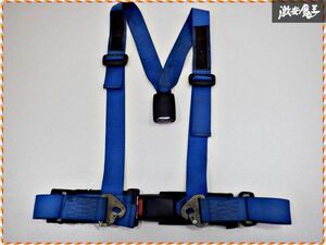 WILLANSwi Ran z4 -point type seat belt racing belt 2 -inch blue blue shelves C7