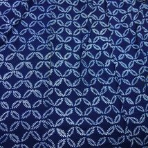 昭和レトロ 藍染め 浴衣 着物 古布 半纏 ビンテージ リメイク 木綿 骨董 VINTAGE JAPANESE indigo INDIGO 手縫い_画像7