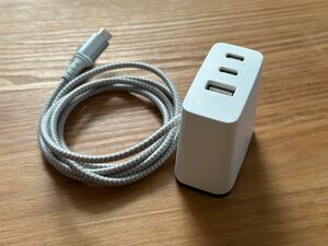 【SoftBank SELECTION】USB PD-PPS対応 GaN 65W 3ポｰト SB-AC23-2C1A