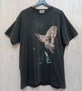 KITH×STAR WARS/キス×スターウォーズ/半袖Tシャツ/23SS/Yoda VIntage Tee/23-071-060-0041-2-0/ブラック/Lサイズ