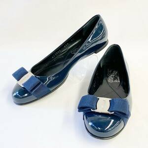 【SALE！】Salvatore Ferragamo ヴァラリボン 63K RF4713 SIZE4.5 21.5cm相当　パンプス　フラットシューズ