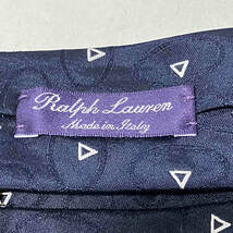 RALPH LAUREN PURPLE LABEL 総柄シルクネクタイ ネイビー ラルフローレン パープルレーベル 店舗受取可_画像4