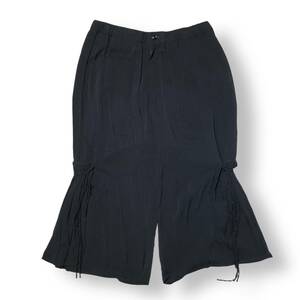 19SS BLACK scandal YOHJI YAMAMOTO Gather Drawstring Pants ロングパンツ 2 ブラック ヨウジヤマモト 店舗受取可