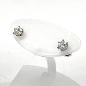 Pt900 earrings diamond 0.138ct|0.140ct 0.6g platinum 