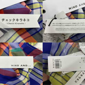 niko and…×tsumori chisato/ニコアンド×ツモリチサト/長袖シャツ/チェック柄/イエロー×ブルー/チェックキラネコ/2020AW/Lサイズの画像7