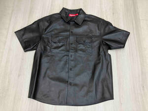 Supreme Leather Work Shirt 半袖シャツ　サイズXL