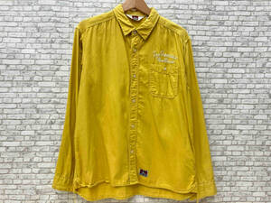 BEN DAVIS ベンデイビス コットン ボタンダウンシャツ T-8380034 長袖シャツ 刺繍 メンズ L イエロー