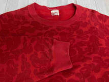 A BATHING APE CAMOUFLAGE SWEAT RED ア ベイシング エイプ カモフラージュ スウェット レッド サイズXL_画像5