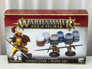 現状品 ウォーハンマー:Age of Sigmar スタートセット ストームキャスト・エターナル・ヴィンディクター・ペイントセット（日本語版）