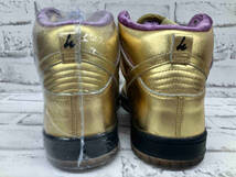 【箱付き】NIKE ナイキ HUMIDITY SB DUNK HIGH QS METALLIC GOLD AV4168 776 ヒューミディティ ダンク メタリックゴールド 黒タグ付き 26cm_画像3