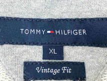 TOMMY HILFIGER トミーヒルフィガー ロゴ スウェット フルジップ ジャケット ヴィンテージフィット XL グレー_画像3