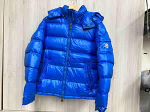 ブルー MONCLER G32-003／ブルー／汚れ有 ダウンジャケット　サイズ3 Lサイズ